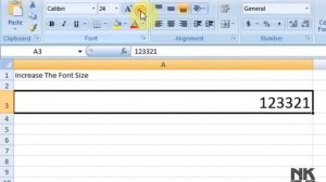 Lesson # 6 Increase or Decrease Font Size Microsoft Office Excel 2007 Tutorial