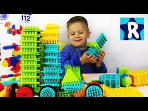 ★ Конструктор БРИСТЛ Bristle Blocks Распаковка Строим Машинку и Дом Bristle Blocks review unboxing