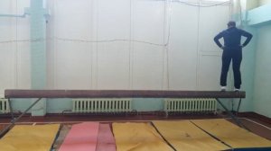Комбинация на бревне.