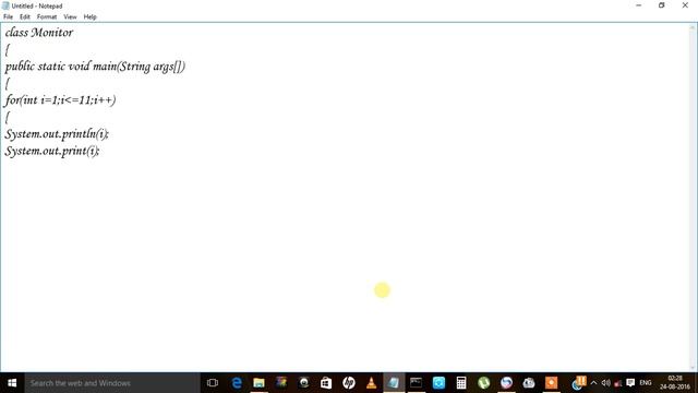 Print vs Println program in java смотреть онлайн