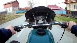 Запускаю мотоцикл Урал 8.103.10 после зимы/Start the Moto Ural IMZ 8.103.10