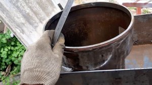 отличная доработка мангала, наставка под казан своими руками.