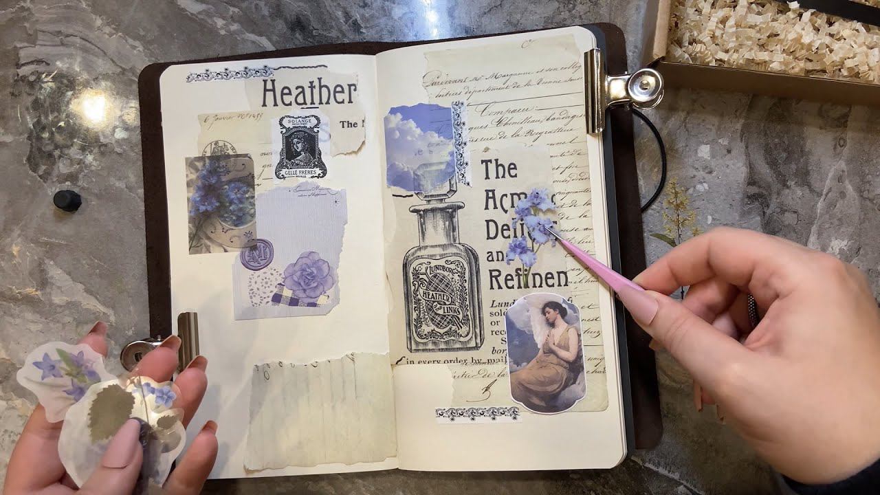 | ASMR | Journaling | No talking | Vintage journal decoration | Relaxation 5 смотреть онлайн