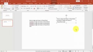 How to align text boxes in PowerPoint mac