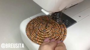 Плейсмат.Салфетка сервировочная из верёвки на машинке своими руками.салфетка под горячее. Декор кух