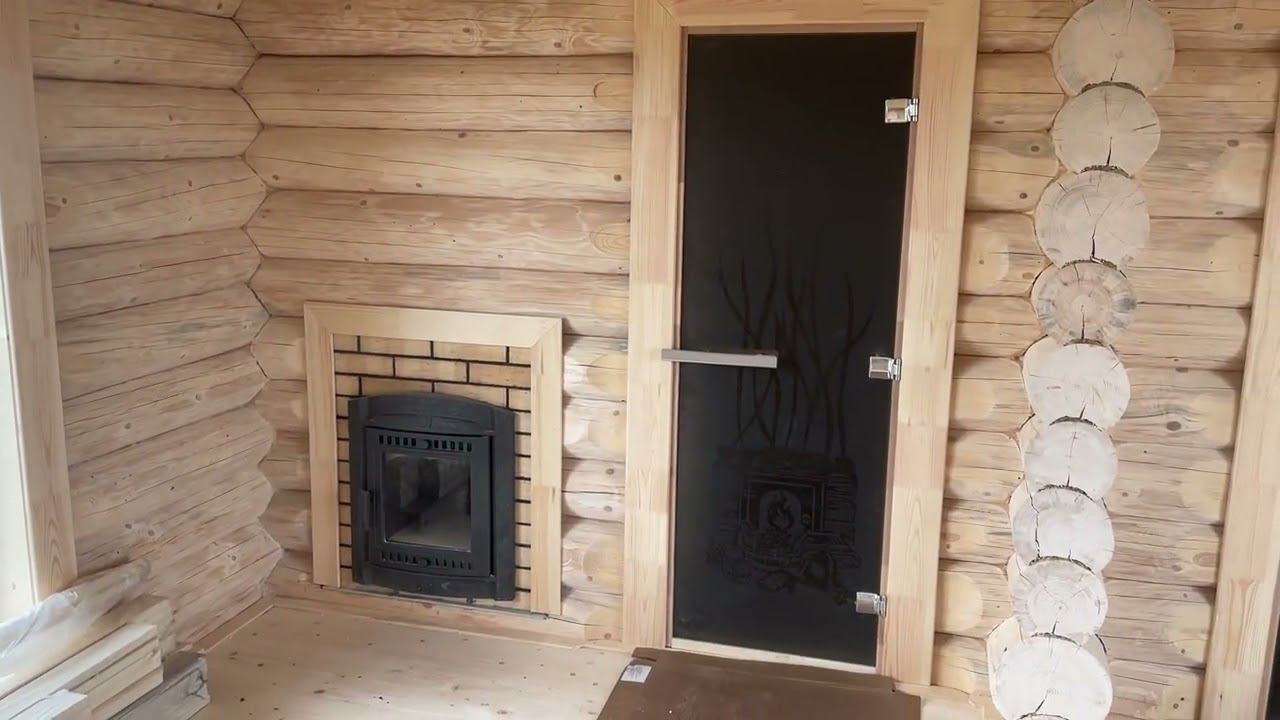 Баня на свайном фундаменте # Баня предфинишный вариант из сруба в Москве!!! смотреть онлайн