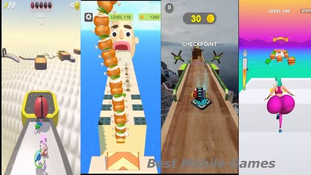 New Action Balls vs Sandwich Runner vs Twerk Race vs Going Balls #72 I Satisfying Mobile Game