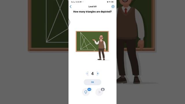 Easy Game Level 69 how many triangles are depicted Walkthrough Solution