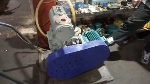 Работа насоса АВЗ-20Д на вакуумметр