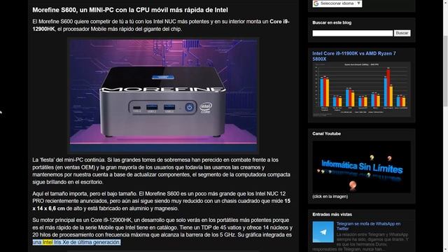 Morefine S600, un MINI PC con la CPU móvil más rápida de Intel смотреть онлайн