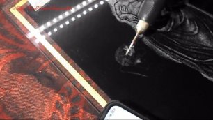 Ручная гравировка бормашиной картины на стекле  "Сикстинская Мадонна"