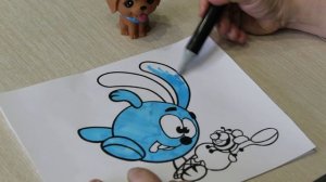 Раскраска Смешарики Крош шарообразные антропоморфные животные.mp4