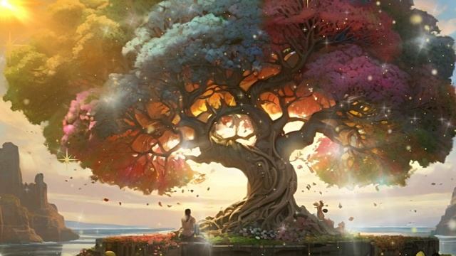 Древо Жизни приносит изобилие Успокаивающая и расслабляющая музыка и звуки птиц Волшебный лес