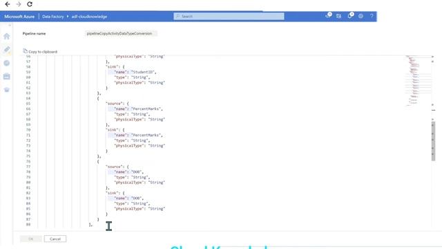 Data Type Conversion in Copy Data Activity | Convert Data Types from Json Code | CSV to Azure SQL D