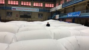 Надувной ангар. Процесс сборки. Юмор.