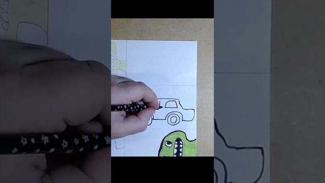 How to draw a car step by step easily draw a car with felt tip pens #Shorts