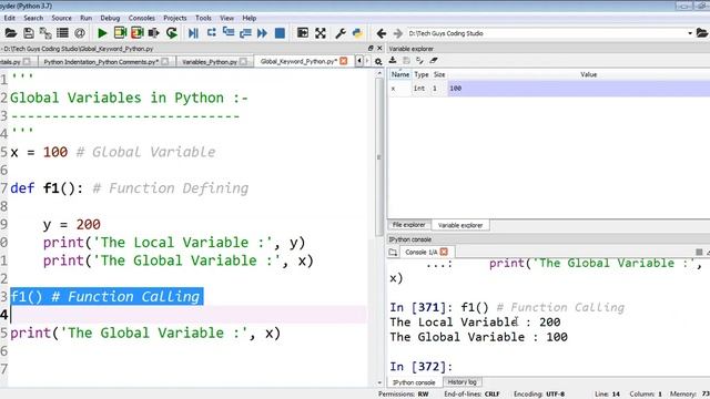 #3  Python Tutorial for Beginners | Global Keyword in Python | Global vs Local Variables  in Python