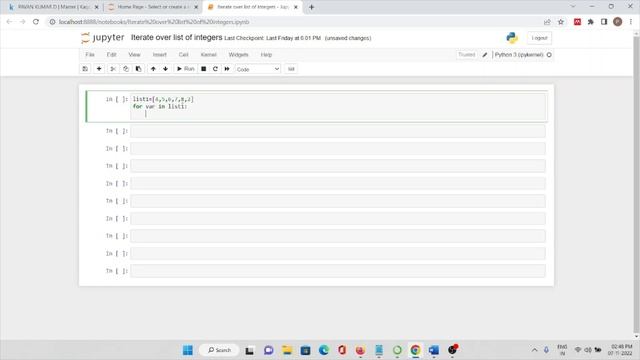 Iterate over list of Integers | Python playlist