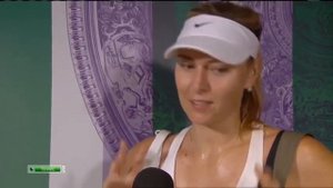 Мария Шарапова - интервью после 1 матча на WIMBLEDON 2015