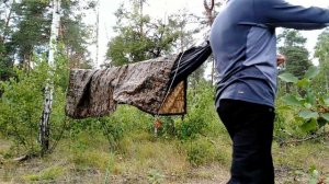 Гамак туристический Eger с москитной сеткой и Ptah, используем как тент.