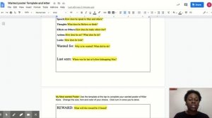 Wanted poster Template and letter - Google Docs