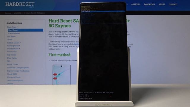Samsung Galaxy Note 10+ Wipe Cache смотреть онлайн