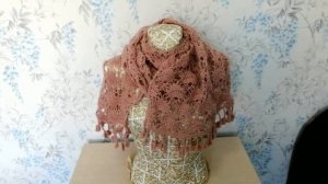 КРАСИВЕЙШИЙ УЗОР ДЛЯ ПАЛАНТИНА АЖУРНЫЕ ВЕЕРА, ВЕЕРА КРЮЧКОМ, ШАРФ КРЮЧКОМ, ПАЛАНТИН КРЮЧКОМ, ШАЛЬ.