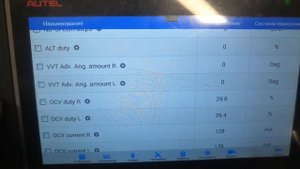 Субару Импреза. Рабочие параметры двигателя на холостом ходу.
