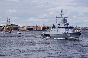 Репетиция морского парада в День ВМФ