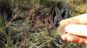 Металлоискатель Garrett ACE 400i \ ТРИ МОНЕТКИ В ОДНОЙ ЯМКЕ