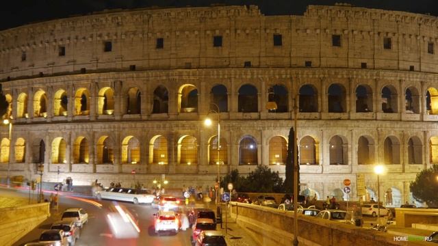 Римская архитектура - Колизей в Риме, Италия / Colosseum, Rome in 4K (timelapse)