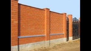 Забор из кирпича своими руками