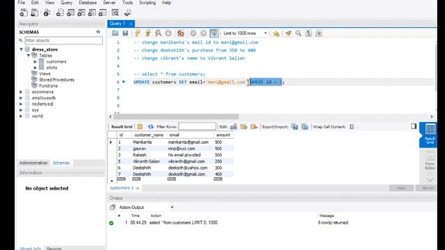 Updating the customers table | MySQL in Kannada #15