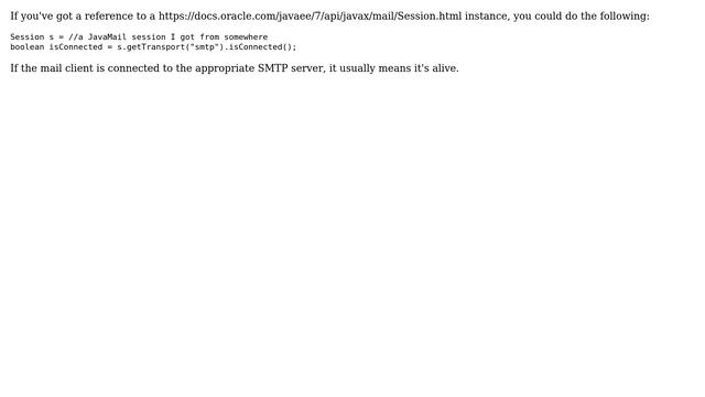 How to test that the mail server is alive with Java? (3 Solutions!!) смотреть онлайн