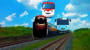 WIDIH NGAKAK!!Tebak Gambar Kereta Api Berubah Bentuk|Funny train|Wrong Head Thomas Train,let's go