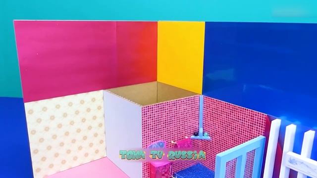 Миниатюрный дом мечты с бассейном, ванной, спальней, гостиной своими руками из картона смотреть онлайн