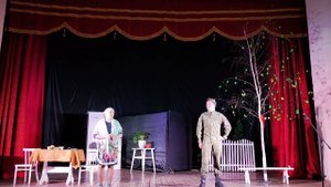 Спектакль "Ялгыз каен кузе" по пьесе Хабира Ибрахима. Тлянче-Тамакский народный театр.