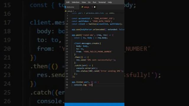 How to Send SMS with Node.js - Tutorial