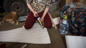 Обустройство крыши изнутри. Полка для вещей в кемпер VW T3.