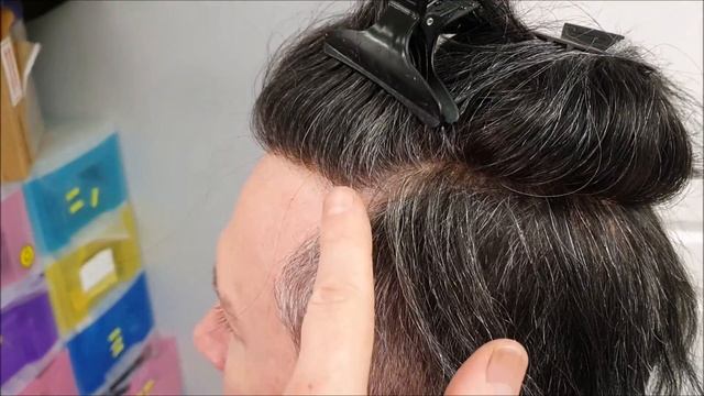 Hair Replacement System Fitting 2022 Daves 2nd Hair System Grey Hair French Lace Bleached knots