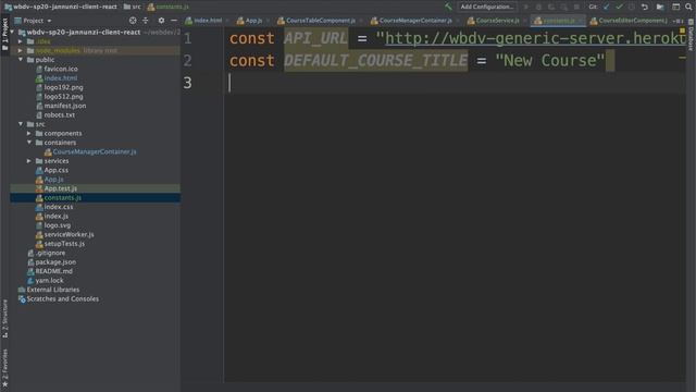 Importing Constants in React cs4550 w4 4340 смотреть онлайн