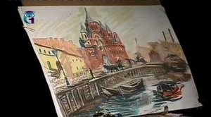 Уроки рисования (# 69) пастелью. Учимся рисовать городской пейзаж
