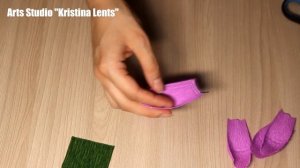 Мастер-класс. Крокусы из гофрированной бумаги с конфетой. Цветы на 8 марта.