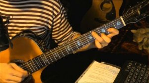 КАК Я БЕРУ АККОРДЫ НА ГИТАРЕ .  СНИЛОСЬ МНЕ ПО ПРИТИХШЕМУ ГОРОДУ ( ВОСКРЕСЕНИЕ ) Open G