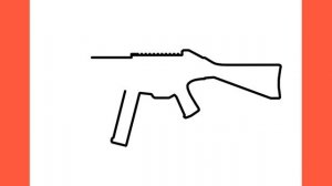 How to draw UMP45 submachine gun from PUBG easy / drawing UMP9 / HK UMP step by step