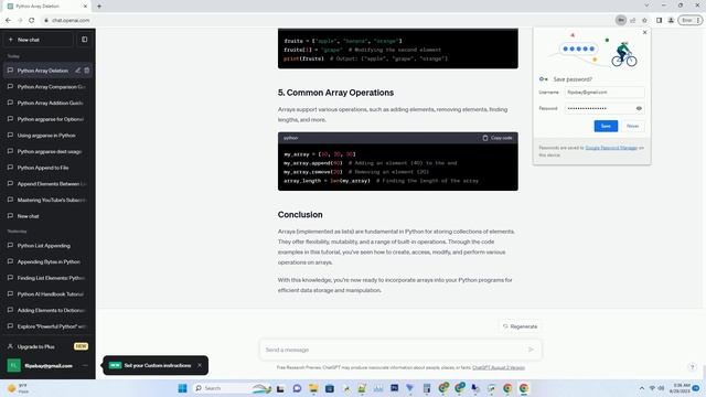 python array example