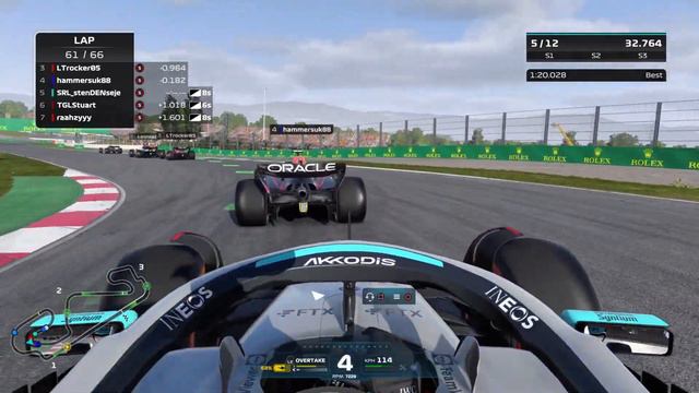 BRILLANT Overtake In A Non Overtaking Zone - F1 22 Spain смотреть онлайн