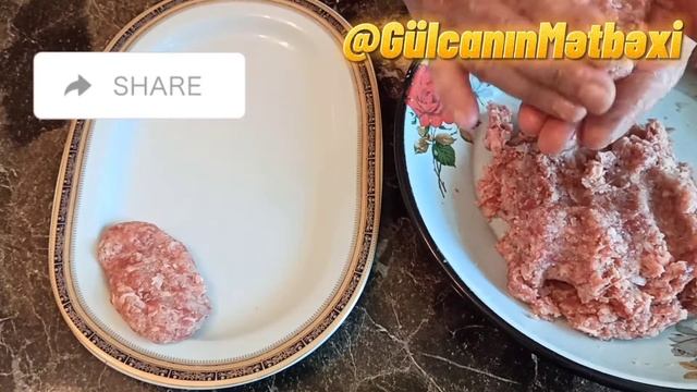Котлеты с овощами/ Köfteli sebze kızartması