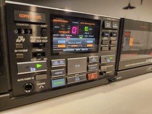 Кассетная дека Sansui D-95WR Compu-Synchro с двойным реверсом-ЯПОНИЯ-Год  выпуска-1985-1986.