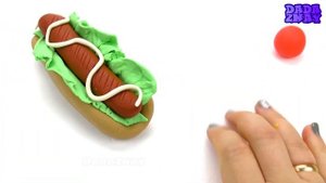 Play Doh Хот Дог | Учим цвета с Плей До | Лепка из пластилина | Как сделать хот дог